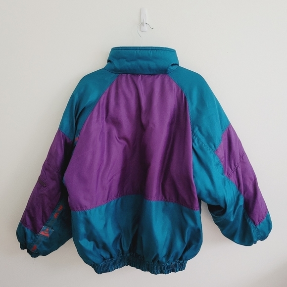 Vintage 80s Teal & Purple Ski Jacket - Picture 11 of 12